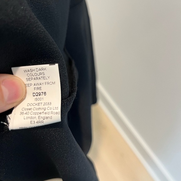 NEW Closet London Skater Dress in Black US size 6 missing belt - Picture 13 of 15